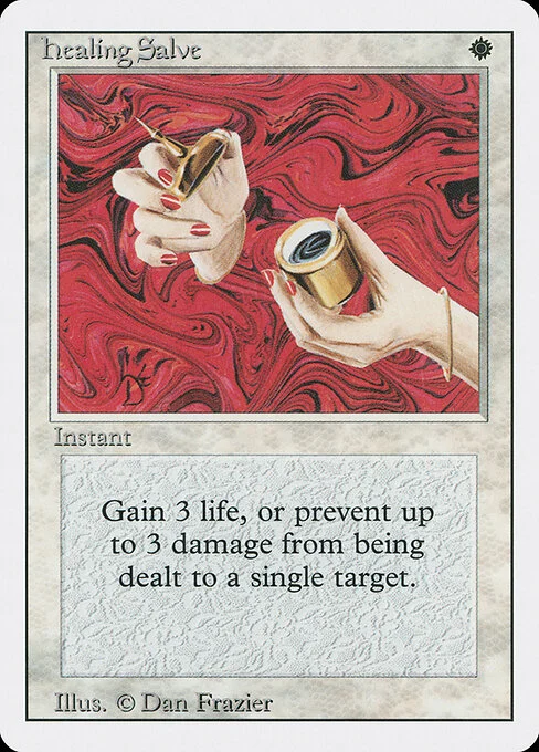 Healing Salve, carta Magic di tipo Instant illustrata da Dan Frazier