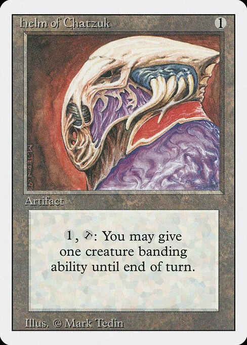 Helm of Chatzuk, carta Magic di tipo Artifact illustrata da Mark Tedin