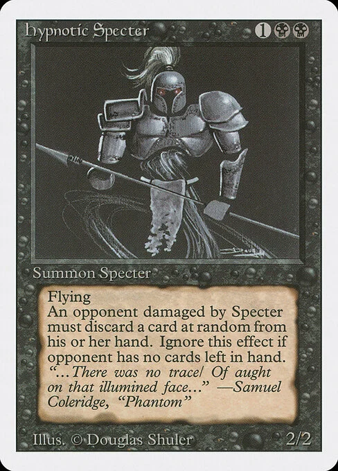 Hypnotic Specter, carta Magic di tipo Creature — Specter illustrata da Douglas Shuler