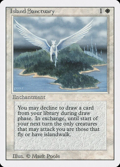 Island Sanctuary, carta Magic di tipo Enchantment illustrata da Mark Poole