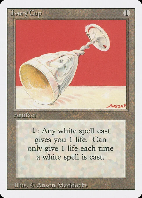 Ivory Cup, carta Magic di tipo Artifact illustrata da Anson Maddocks