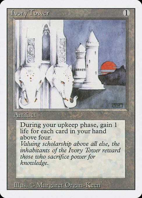 Ivory Tower, carta Magic di tipo Artifact illustrata da Margaret Organ-Kean