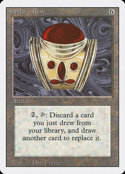 Jandor's Ring, carta Magic di tipo Artifact illustrata da Dan Frazier