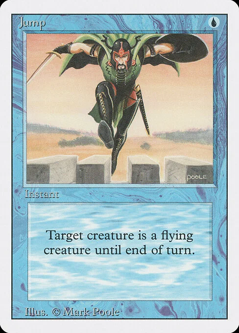 Jump, carta Magic di tipo Instant illustrata da Mark Poole