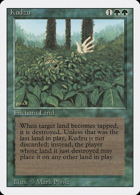 Kudzu, carta Magic di tipo Enchantment — Aura illustrata da Mark Poole