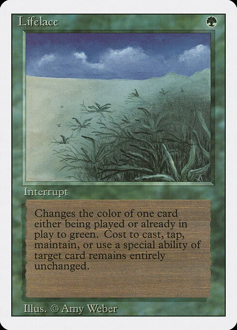 Lifelace, carta Magic di tipo Instant illustrata da Amy Weber