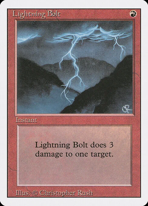 Lightning Bolt, carta Magic di tipo Instant illustrata da Christopher Rush