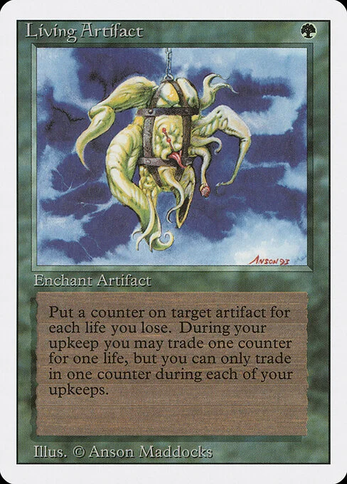 Living Artifact, carta Magic di tipo Enchantment — Aura illustrata da Anson Maddocks