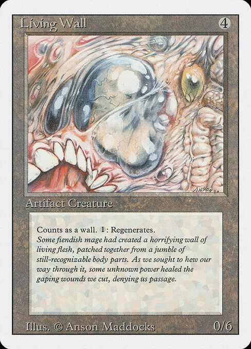 Living Wall, carta Magic di tipo Artifact Creature — Wall illustrata da Anson Maddocks