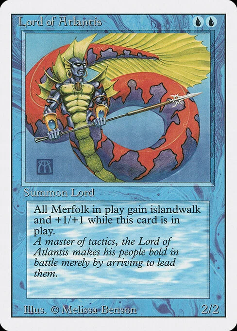 Lord of Atlantis, carta Magic di tipo Creature — Merfolk illustrata da Melissa A. Benson