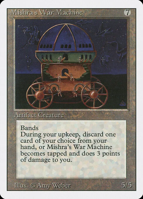Mishra's War Machine, carta Magic di tipo Artifact Creature — Juggernaut illustrata da Amy Weber