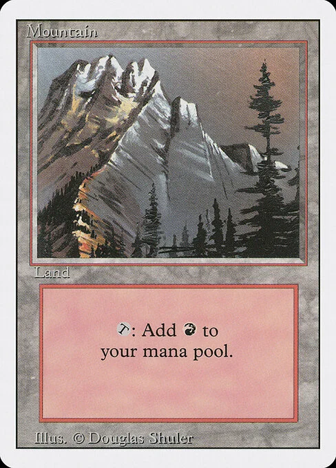 Mountain, carta Magic di tipo Basic Land — Mountain illustrata da Douglas Shuler