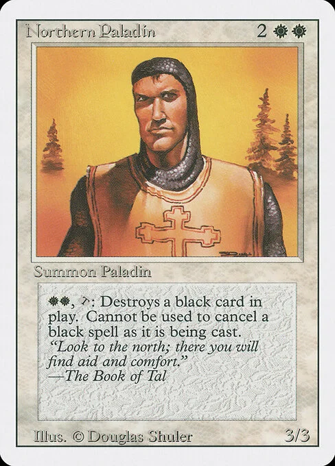 Northern Paladin, carta Magic di tipo Creature — Human Knight illustrata da Douglas Shuler