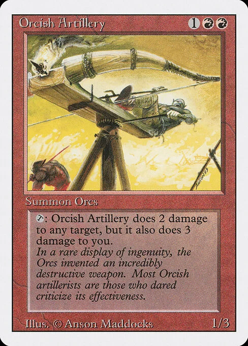 Orcish Artillery, carta Magic di tipo Creature — Orc Warrior illustrata da Anson Maddocks