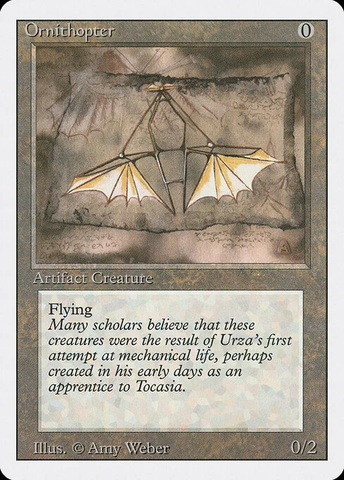 Ornithopter, carta Magic di tipo Artifact Creature — Thopter illustrata da Amy Weber