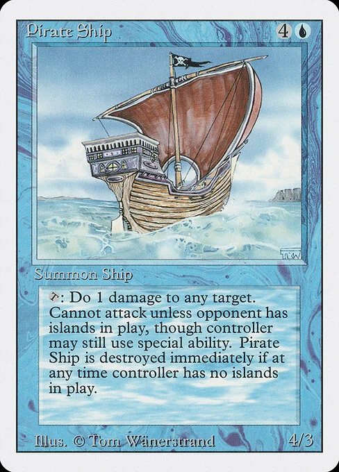 Pirate Ship, carta Magic di tipo Creature — Human Pirate illustrata da Tom Wänerstrand