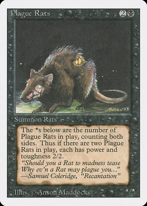 Plague Rats, carta Magic di tipo Creature — Rat illustrata da Anson Maddocks