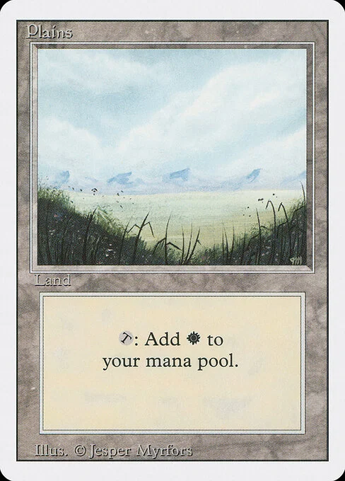 Plains, carta Magic di tipo Basic Land — Plains illustrata da Jesper Myrfors