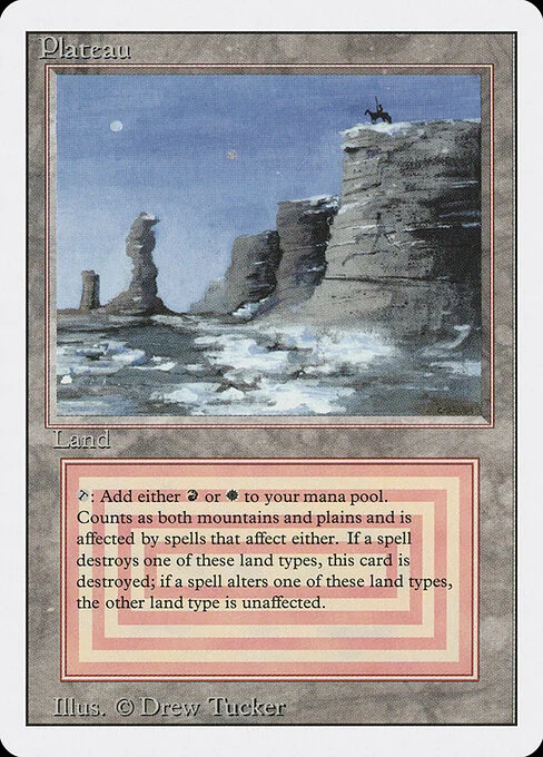 Plateau, carta Magic di tipo Land — Mountain Plains illustrata da Cornelius Brudi