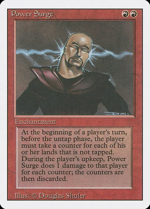 Power Surge, carta Magic di tipo Enchantment illustrata da Douglas Shuler
