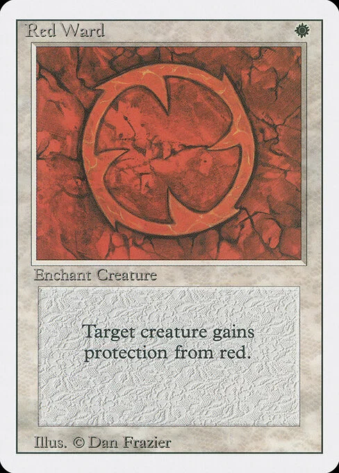 Red Ward, carta Magic di tipo Enchantment — Aura illustrata da Dan Frazier