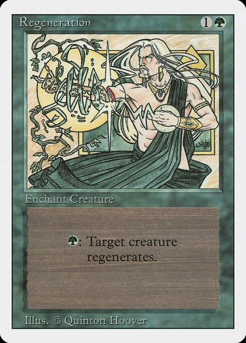 Regeneration, carta Magic di tipo Enchantment — Aura illustrata da Quinton Hoover