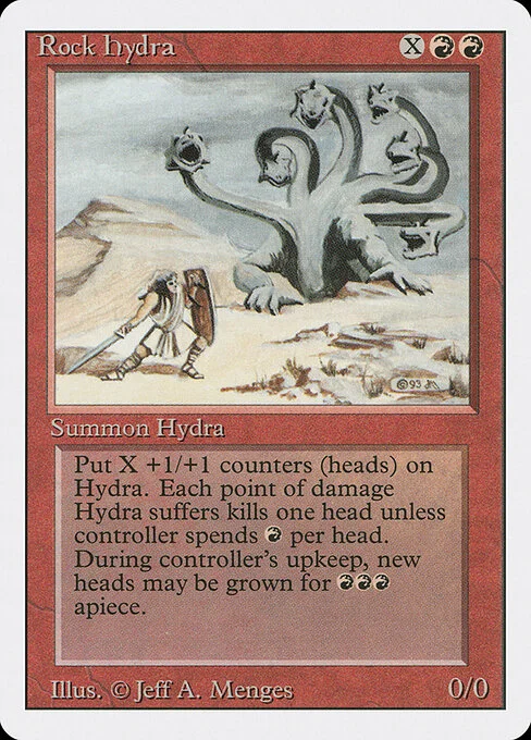 Rock Hydra, carta Magic di tipo Creature — Hydra illustrata da Jeff A. Menges
