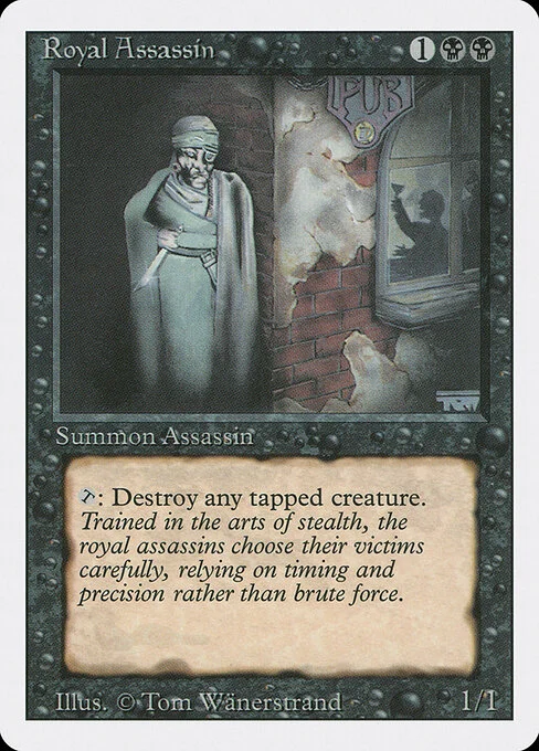 Royal Assassin, carta Magic di tipo Creature — Human Assassin illustrata da Tom Wänerstrand