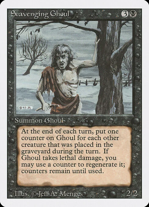 Scavenging Ghoul, carta Magic di tipo Creature — Zombie illustrata da Jeff A. Menges