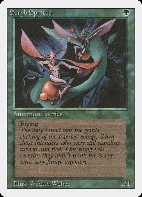 Scryb Sprites, carta Magic di tipo Creature — Faerie illustrata da Amy Weber