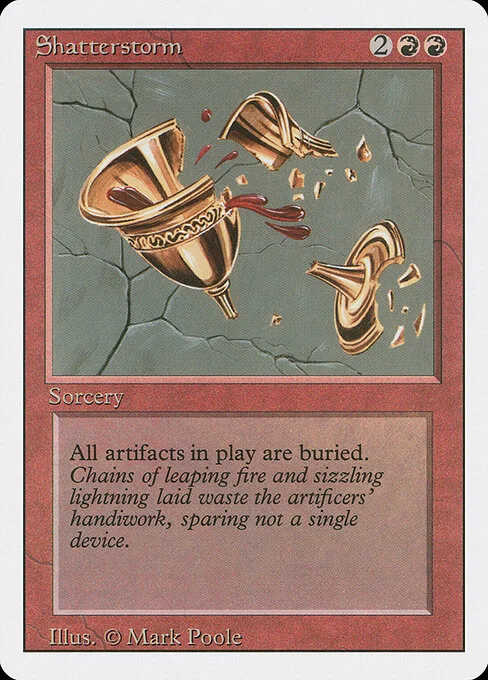 Shatterstorm, carta Magic di tipo Sorcery illustrata da Dan Frazier