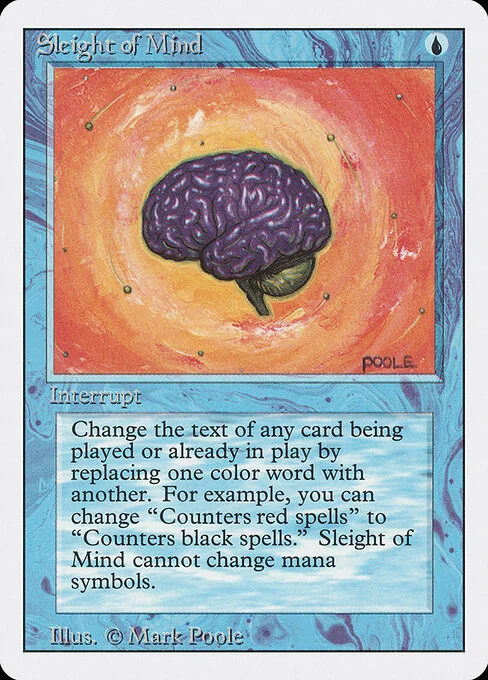 Sleight of Mind, carta Magic di tipo Instant illustrata da Mark Poole