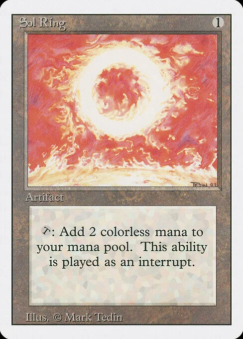 Sol Ring, carta Magic di tipo Artifact illustrata da Mark Tedin