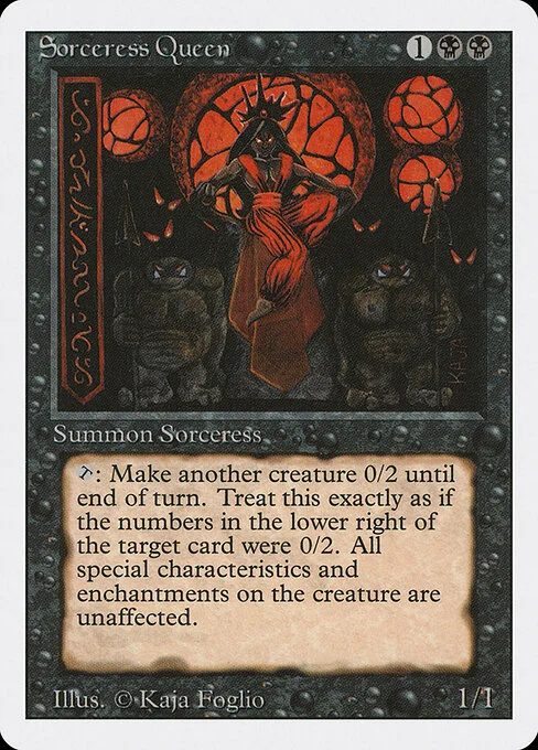 Sorceress Queen, carta Magic di tipo Creature — Human Wizard Sorcerer illustrata da Kaja Foglio