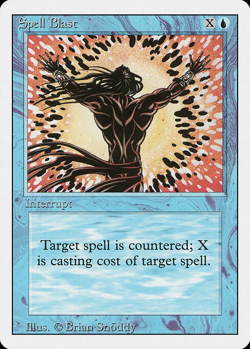 Spell Blast, carta Magic di tipo Instant illustrata da Brian Snõddy