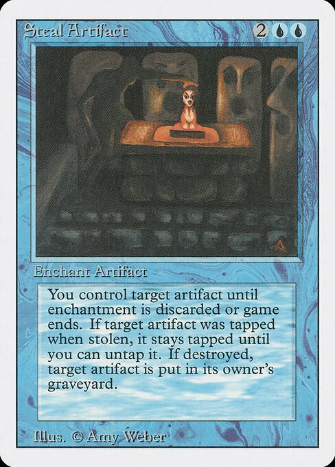 Steal Artifact, carta Magic di tipo Enchantment — Aura illustrata da Amy Weber