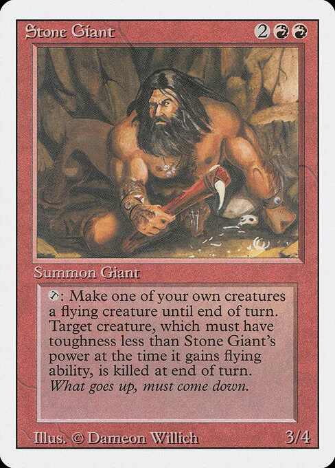 Stone Giant, carta Magic di tipo Creature — Giant illustrata da Dameon Willich