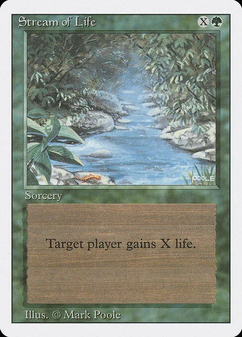 Stream of Life, carta Magic di tipo Sorcery illustrata da Mark Poole