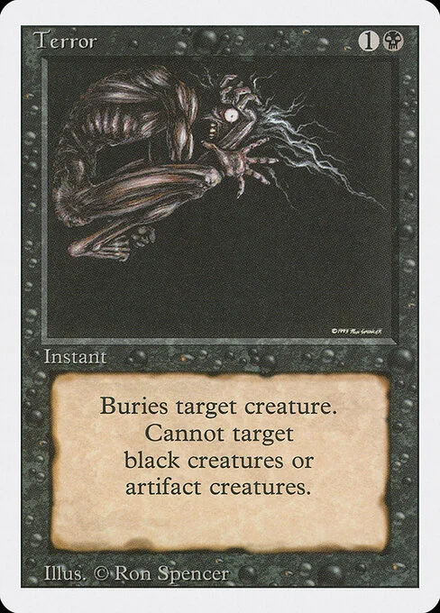 Terror, carta Magic di tipo Instant illustrata da Ron Spencer