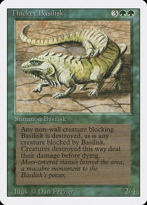 Thicket Basilisk, carta Magic di tipo Creature — Basilisk illustrata da Dan Frazier
