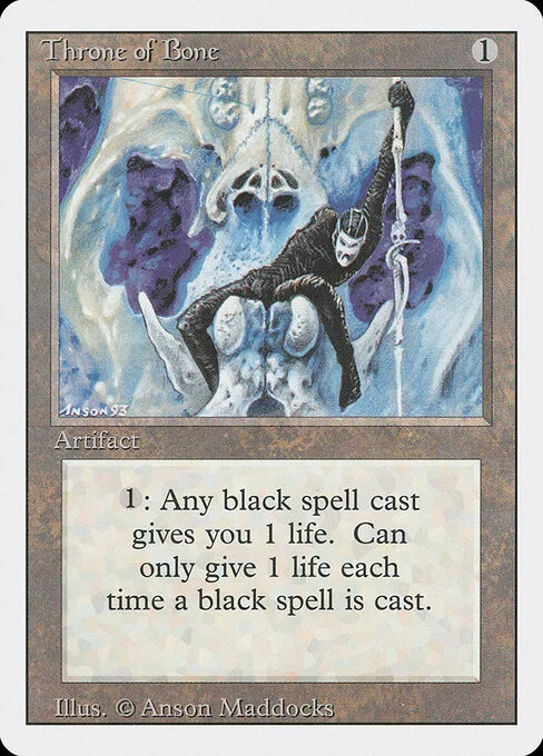Throne of Bone, carta Magic di tipo Artifact illustrata da Anson Maddocks