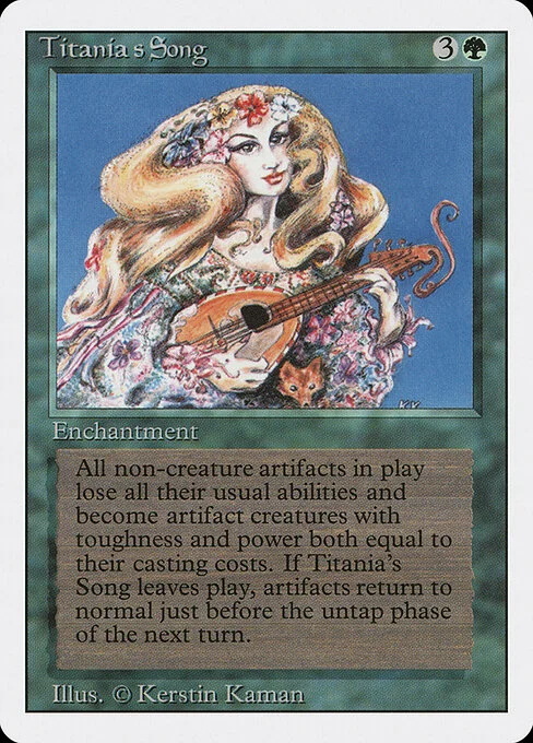 Titania's Song, carta Magic di tipo Enchantment illustrata da Kerstin Kaman