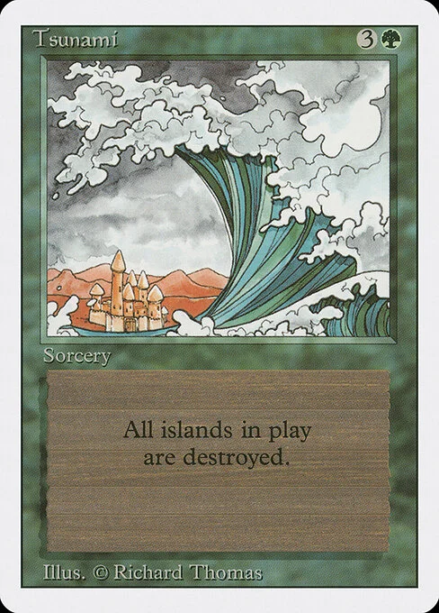 Tsunami, carta Magic di tipo Sorcery illustrata da Richard Thomas