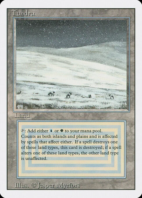 Tundra, carta Magic di tipo Land — Plains Island illustrata da Jesper Myrfors