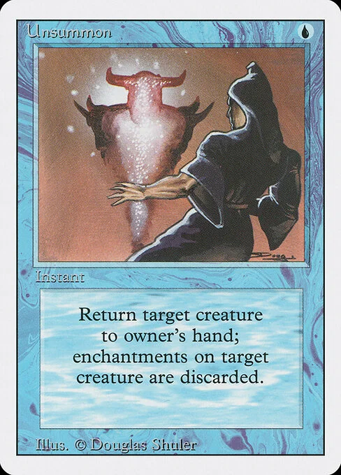 Unsummon, carta Magic di tipo Instant illustrata da Douglas Shuler