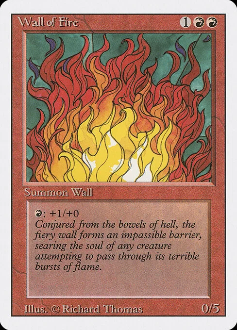 Wall of Fire, carta Magic di tipo Creature — Wall illustrata da Richard Thomas