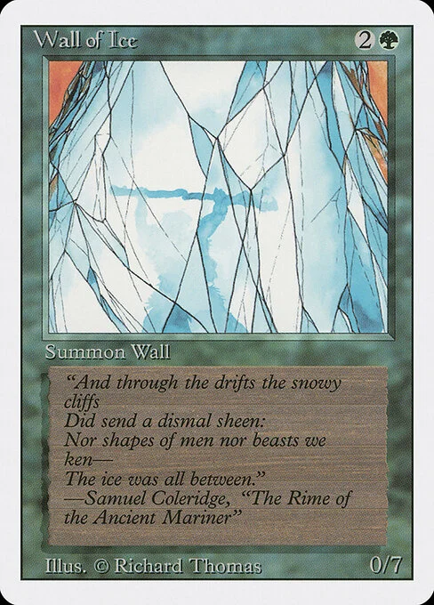 Wall of Ice, carta Magic di tipo Creature — Wall illustrata da Richard Thomas