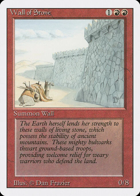 Wall of Stone, carta Magic di tipo Creature — Wall illustrata da Dan Frazier