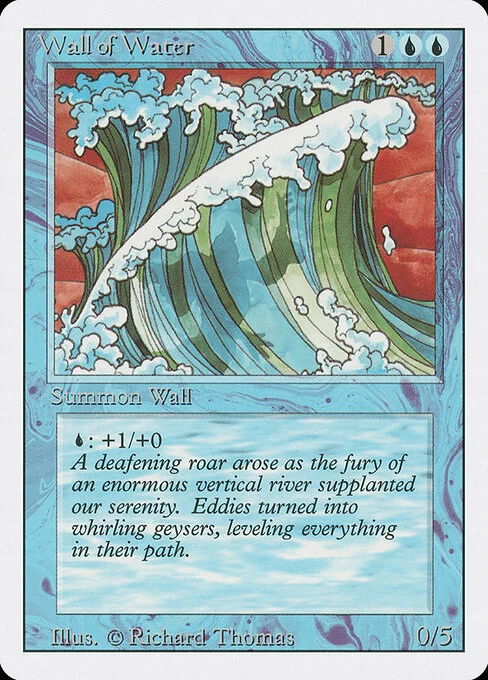 Wall of Water, carta Magic di tipo Creature — Wall illustrata da Richard Thomas