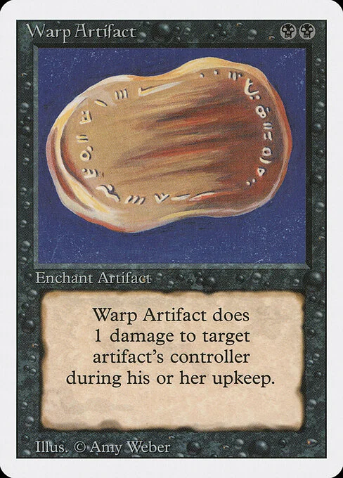 Warp Artifact, carta Magic di tipo Enchantment — Aura illustrata da Amy Weber